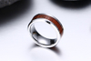 High quality fashion Woods Inlay Tungsten carbide Rings