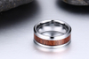 High quality fashion Woods Inlay Tungsten carbide Rings