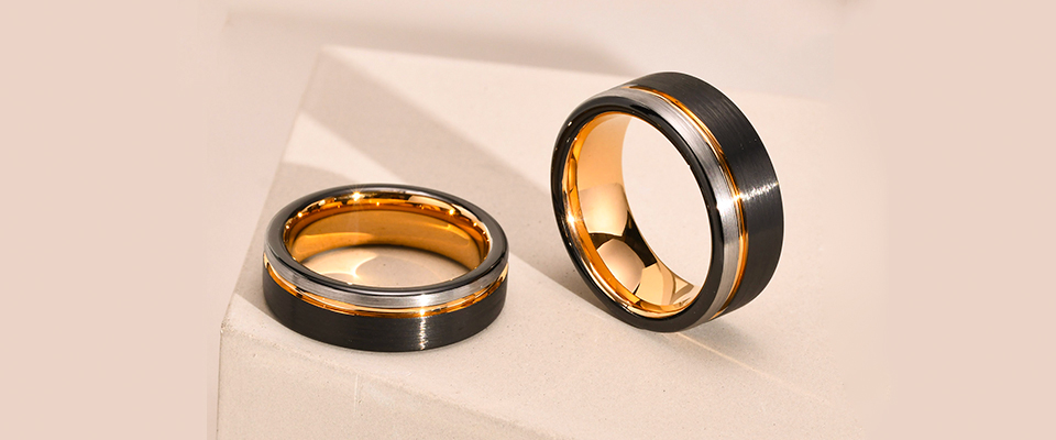 Laser Engraved Wedding Rings