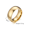 8mm Classic Mens Tungsten Wedding Rings