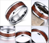 High quality fashion Woods Inlay Tungsten carbide Rings