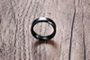 6mm Black Tungsten Carbide Ring Mens Womens Wedding Bands High Polished Beveled Edges