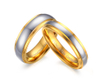 Wholesale Price Couple Two Tone 18k Gold Silver Tungsten Wedding Band Sets His And Hers