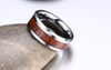 Tungsten Carbide Genuine Natural Hawaiian Koa Wood Tree Inlay Comfort Fit Ring