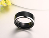 8MM Pure Tungsten Steel Ring Trendy Black Color Male's Rings Boyfriend Gift