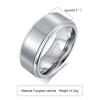 Engraved Ring for Men Customized 8MM Matted Finished Tungsten Promise Rings for Men Comfort Fit