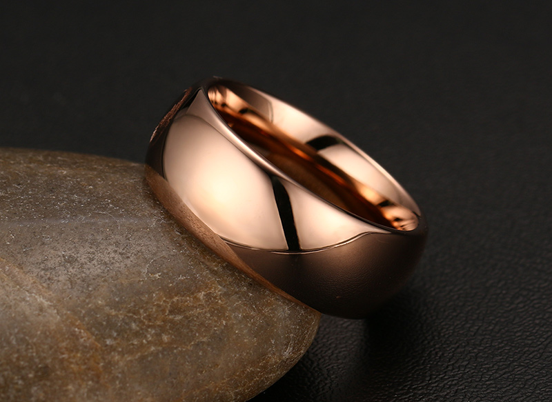 8mm Rose Gold Color Tungsten Wedding Rings