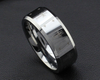 Simple Flat Beveled DIY LOGO Tungsten Carbide Rings