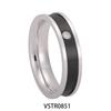 Zircon Stainless Steel Rings Luxury Design in Black & Silver Colors for Men & Women for Weddings & Gifts