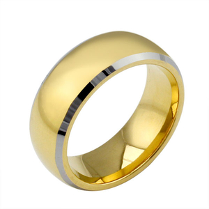 Solid Gold Color Pure Tungsten Carbide Rings Engagement Wedding Rings Men Rings Jewelry