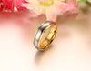 Wholesale Price Couple Two Tone 18k Gold Silver Tungsten Wedding Band Sets His And Hers