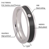 Zircon Stainless Steel Rings Luxury Design in Black & Silver Colors for Men & Women for Weddings & Gifts