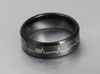 8mm PVD Black Plated Tungsten Ring Heartbeat Design Band