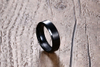 6mm Black Tungsten Carbide Ring Mens Womens Wedding Bands High Polished Beveled Edges