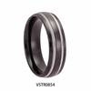 Wholesale Custom 8MM Titanium Stainless Steel Ring for Men Black Double Groove