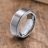 Engraved Ring for Men Customized 8MM Matted Finished Tungsten Promise Rings for Men Comfort Fit