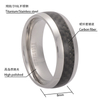 Classic Pure Titanium With Carbon Fiber Inlay Customized Mens Wedding Bands Ring