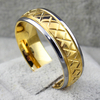 Fashion New Engraving Gold Plated Tungsten Carbide Wedding Rings