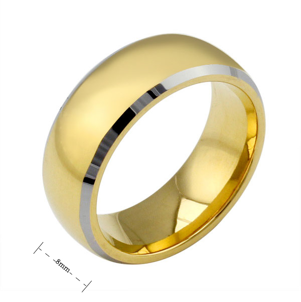 Solid Gold Color Pure Tungsten Carbide Rings Engagement Wedding Rings Men Rings Jewelry