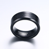 Fashion Punk Men's Tungsten Carbide Rings 8MM Black Carbon Fiber Inlay and Beveled Edges Wedding Ring for Lovers