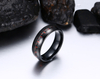 8mm Tungsten Engagement Ring Inlay Carbon Fiber Black Red Tungsten Ring