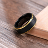 Black Gold Tungsten Carbide Unisex Wedding Bands Rings for Men Women Comfort Fit