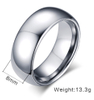 8mm Silver Color Tungsten Wedding Rings