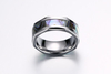 8mm Mens Tungsten Ring With Abalone Shell Inlay Wedding Ring