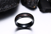 8mm Tungsten Engagement Ring Inlay Carbon Fiber Black Red Tungsten Ring