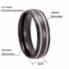 Wholesale Custom 8MM Titanium Stainless Steel Ring for Men Black Double Groove