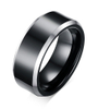 8MM Pure Tungsten Steel Ring Trendy Black Color Male's Rings Boyfriend Gift