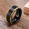 Black Gold Tungsten Carbide Unisex Wedding Bands Rings for Men Women Comfort Fit