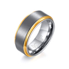 Silve Gold Mens Brushed Tungsten Carbide Wedding Band Ring Polish Finished Comfort Fit